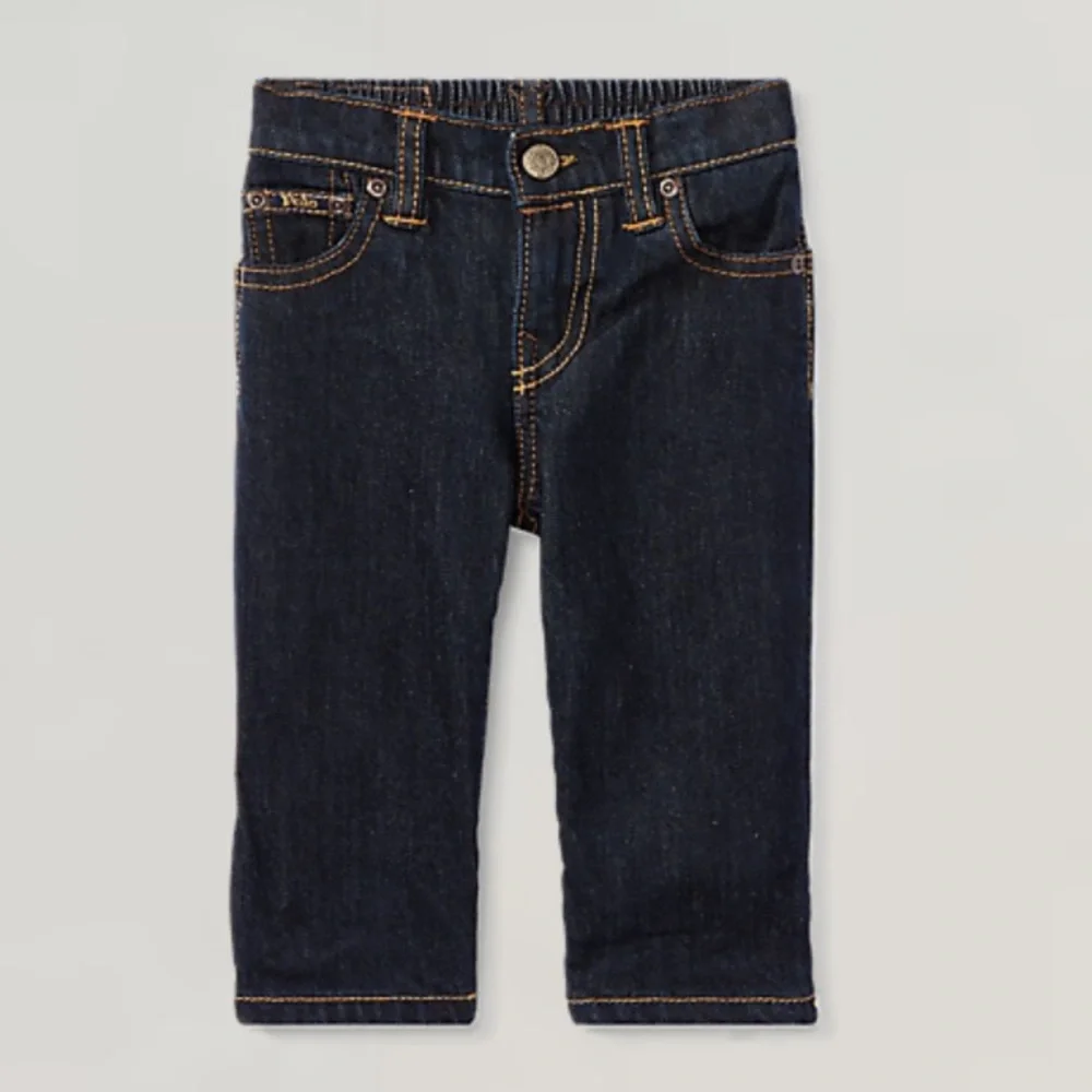 Ralph Lauren Green Bear Graphic Tee and Dark Jeans Set